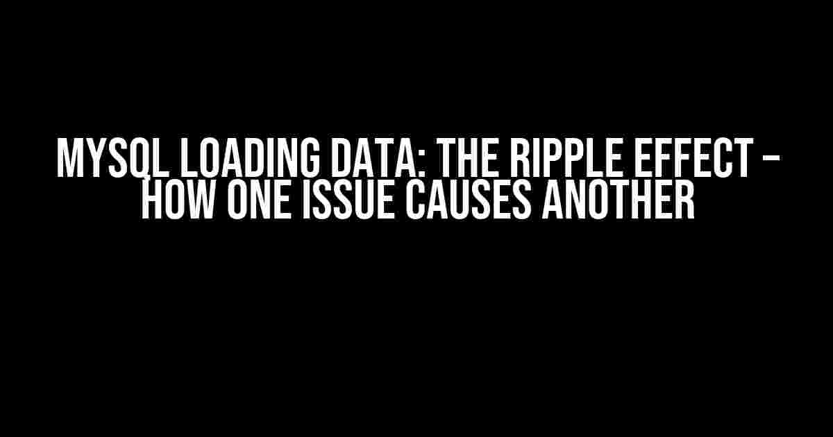 MySQL Loading Data: The Ripple Effect – How One Issue Causes Another