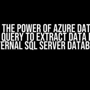 Unleash the Power of Azure Databricks: Use SQL Query to Extract Data from an External SQL Server Database